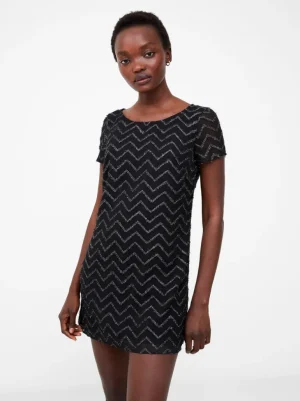 Ashton Lurex Chevron Mini Dress<FRENCH CONNECTION Fashion