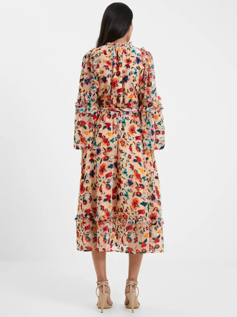 Avery Burn-Out Midi Dress<FRENCH CONNECTION Store