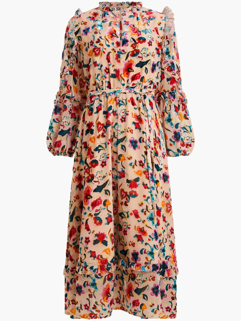 Avery Burn-Out Midi Dress<FRENCH CONNECTION Store