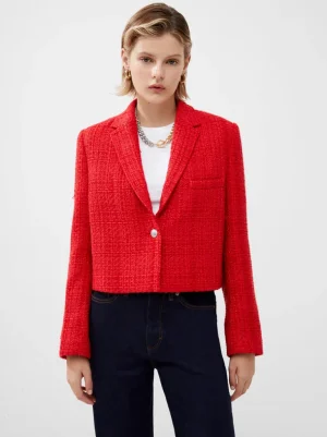 Azzurra Tweed Cropped Blazer<FRENCH CONNECTION Shop