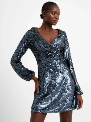 Bisma Sequin Wrap Mini Dress<FRENCH CONNECTION Sale
