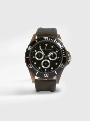 Silicone Strap Watch with Dial<FRENCH CONNECTION Cheap