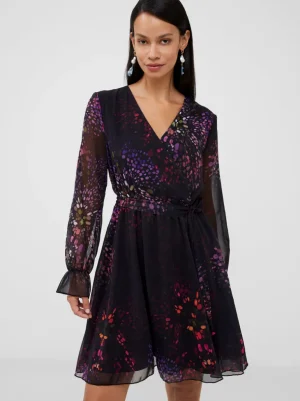 Bodine Wrap Printed Mini Dress<FRENCH CONNECTION Cheap
