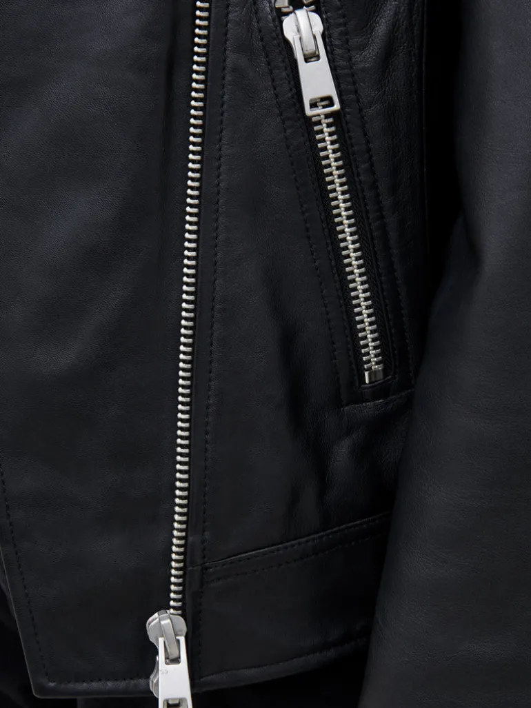 Connie Leather Biker Jacket<FRENCH CONNECTION Sale