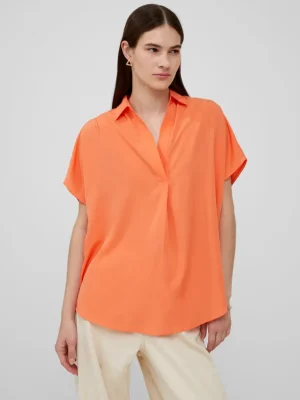 Crepe Light Cap Sleeve Popover Shirt<FRENCH CONNECTION New