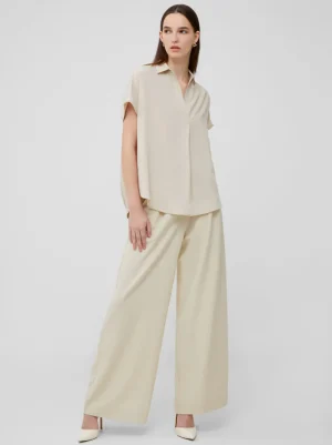 Crepe Light Recycled Popover Shirt<FRENCH CONNECTION Flash Sale