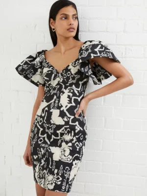 Deon Candra Jacquard Dress<FRENCH CONNECTION Cheap