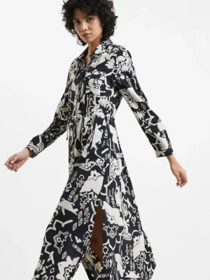 Deon Eco Delphine Drape Shirt Dress<FRENCH CONNECTION Flash Sale
