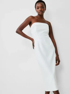 Echo Crepe Strapless Midi Dress<FRENCH CONNECTION Clearance