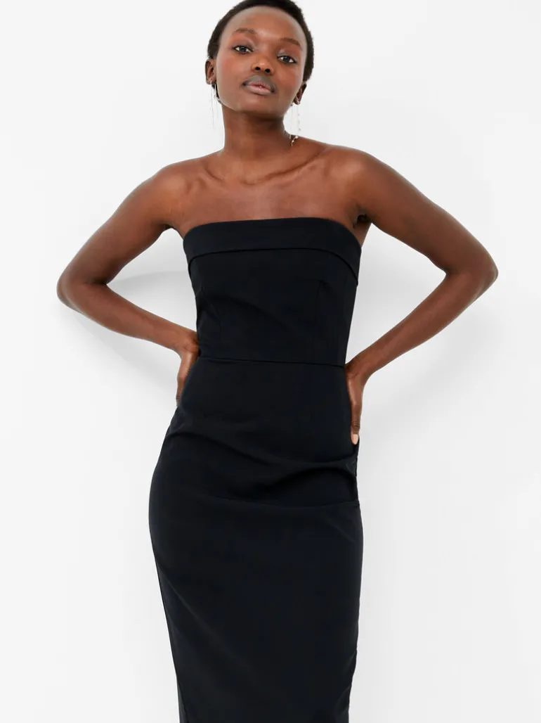 Echo Crepe Strapless Midi Dress<FRENCH CONNECTION Outlet