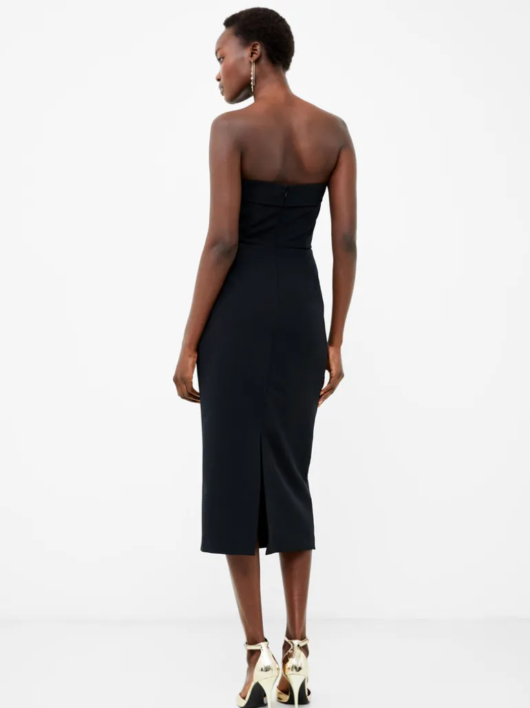 Echo Crepe Strapless Midi Dress<FRENCH CONNECTION Outlet