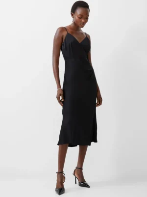 Ennis Eco Satin Slip Midi Dress<FRENCH CONNECTION Outlet