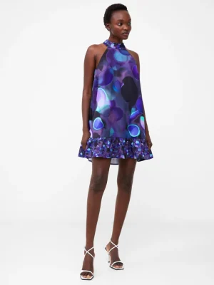 Eva Harlow Recycled Satin Swing Mini Dress<FRENCH CONNECTION Clearance