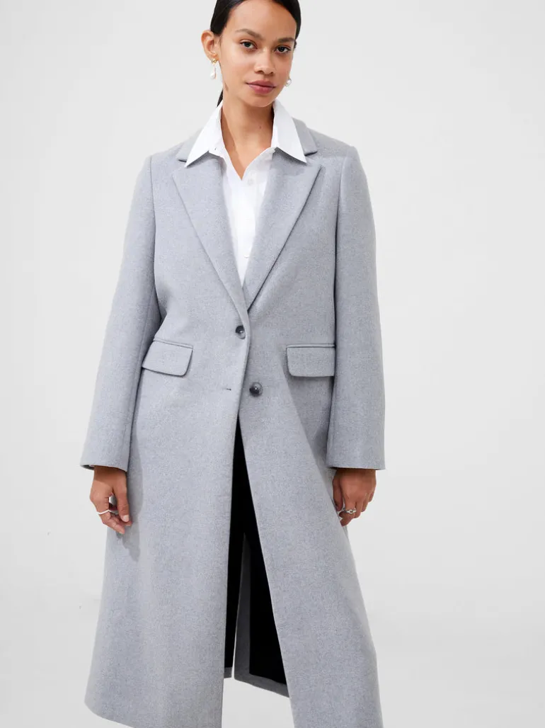 Fawn Felt Single Breasted Coat<FRENCH CONNECTION Online