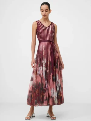 Floral Satin Panel Midaxi Dress<FRENCH CONNECTION Flash Sale