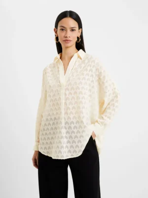 Geo Burn-Out Popover Shirt<FRENCH CONNECTION Shop