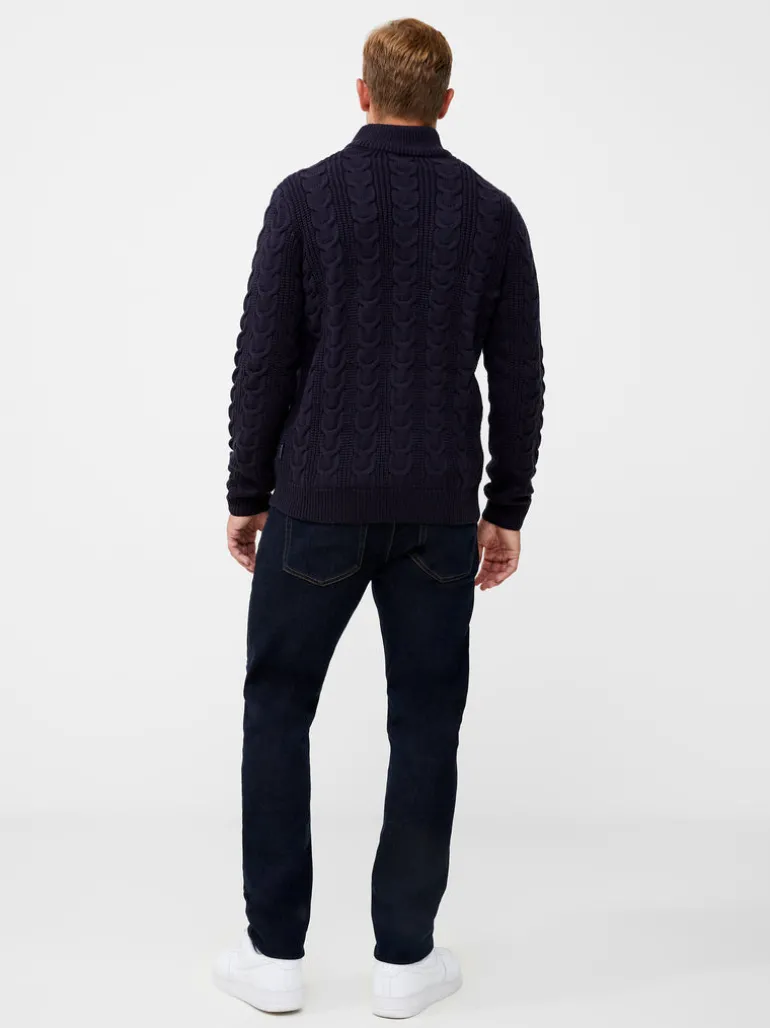 Half Zip Funnel Neck Cable Knit Jumper<FRENCH CONNECTION Cheap