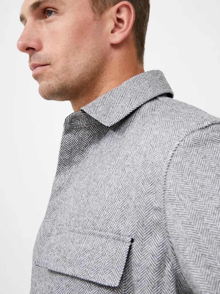 Herringbone Long Sleeve Shirt<FRENCH CONNECTION Clearance