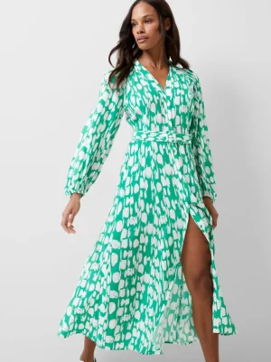 Islanna Crepe Belted Dress<FRENCH CONNECTION Cheap