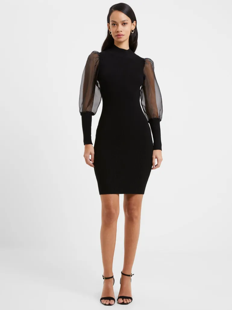 Krista Organza Long Sleeve Dress<FRENCH CONNECTION Outlet