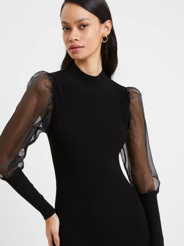 Krista Organza Long Sleeve Dress<FRENCH CONNECTION Outlet