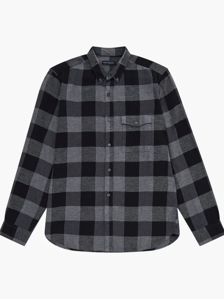 Large Gingham Flannel Long Sleeve Shirt<FRENCH CONNECTION Online