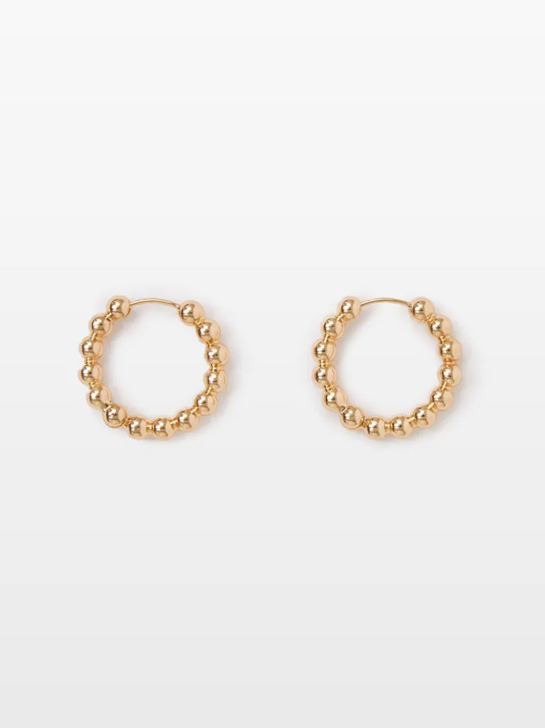 Metal Ball Hoop Earrings<FRENCH CONNECTION Best Sale