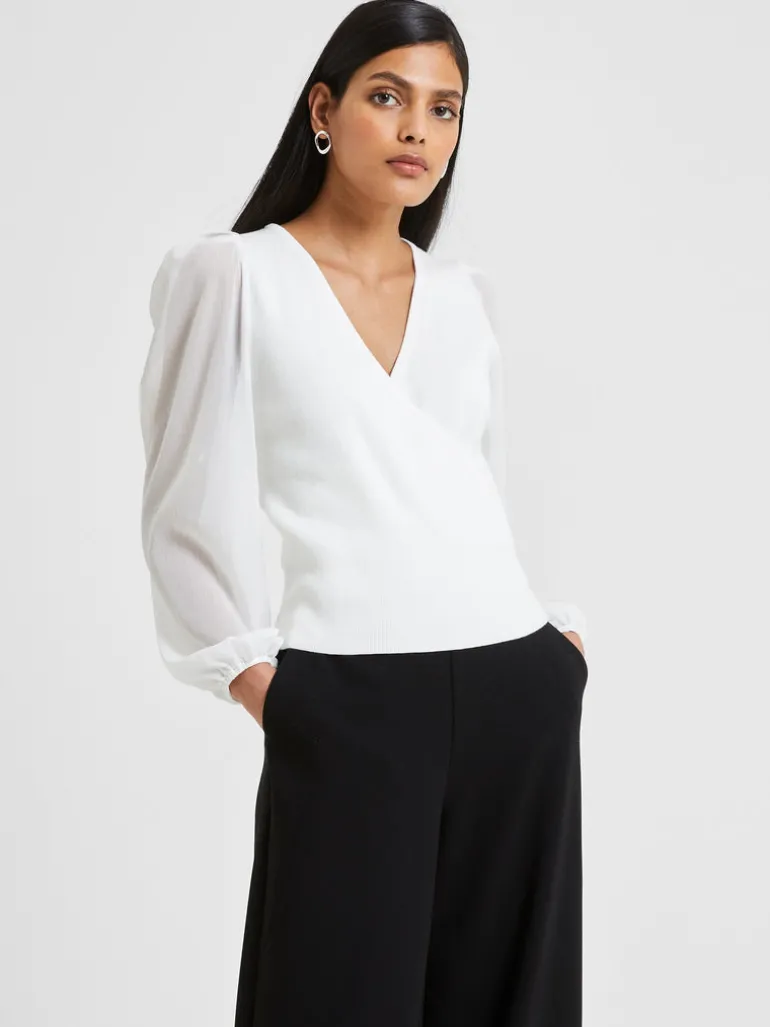 Mozart Melody Mix V-Neck Jumper<FRENCH CONNECTION Clearance