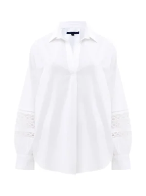 Rhodes Embroidered Long Sleeve Popover Shirt<FRENCH CONNECTION Store
