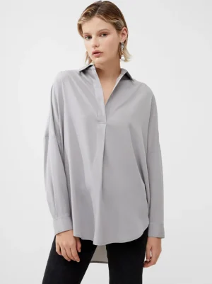 Rhodes Recycled Crepe Popover Shirt<FRENCH CONNECTION Cheap