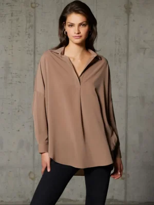 Rhodes Recycled Crepe Popover Shirt<FRENCH CONNECTION Sale