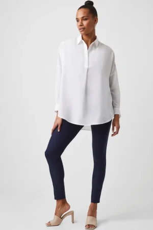 Rhodes Recycled Crepe Popover Shirt<FRENCH CONNECTION Outlet