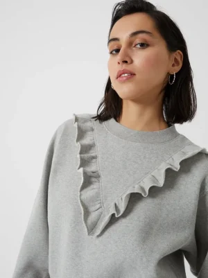 Ruffle Crew Neck Sweatshirt<FRENCH CONNECTION Cheap