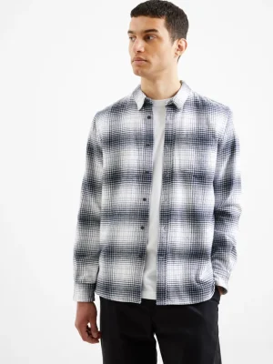 Shadow Check Long Sleeve Shirt<FRENCH CONNECTION Discount