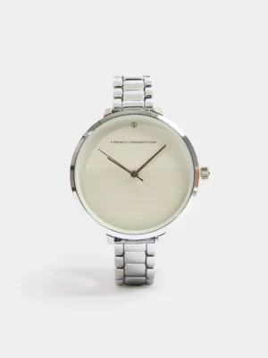 Tone Bracelet Watch with White Dial<FRENCH CONNECTION Outlet