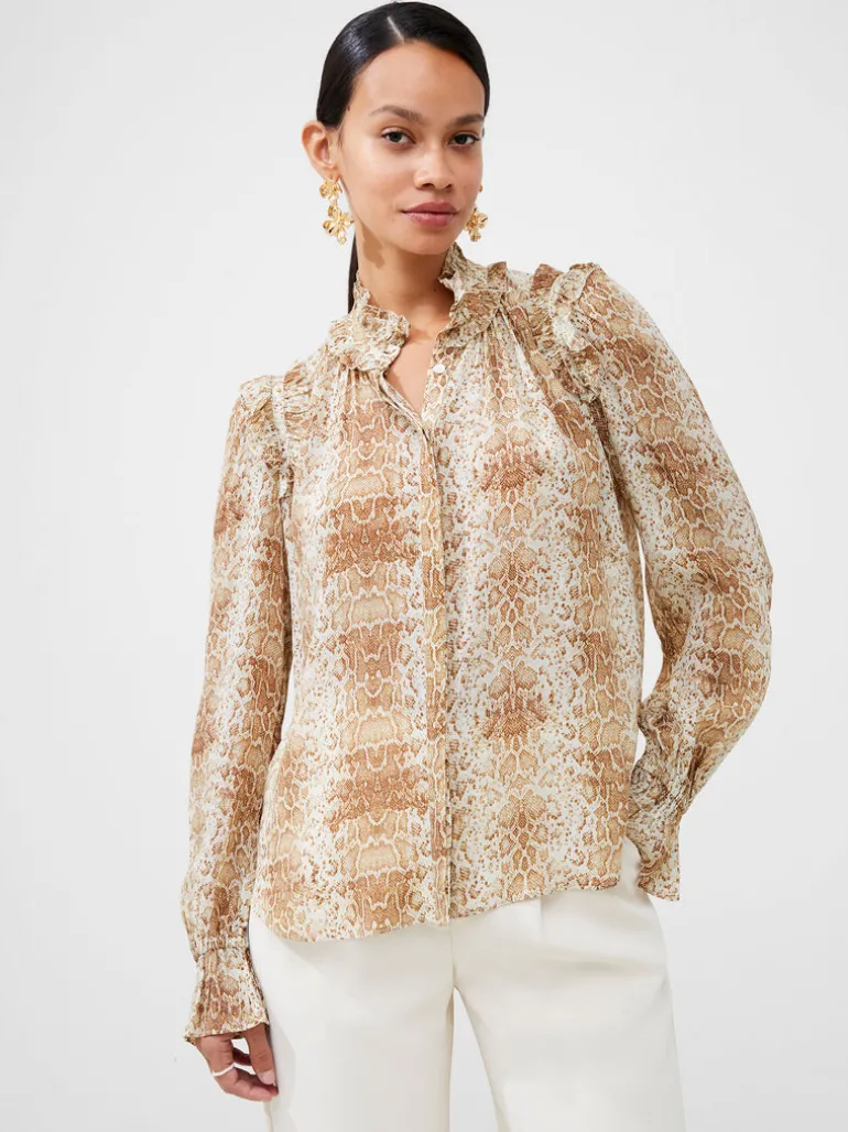 Smooth Georgette Ruffle Shirt<FRENCH CONNECTION Outlet