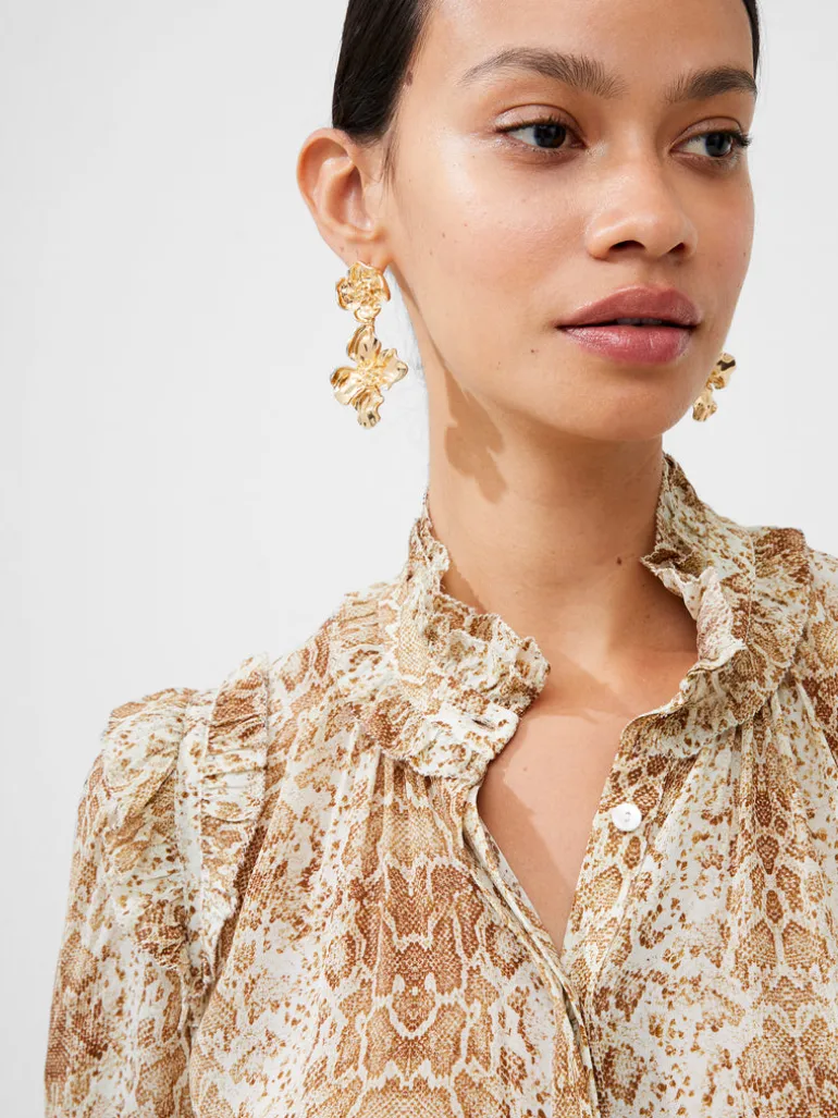 Smooth Georgette Ruffle Shirt<FRENCH CONNECTION Outlet