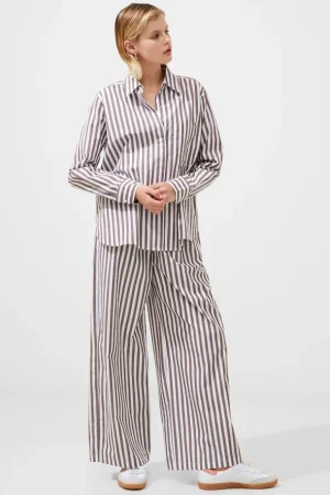 Stripe Poplin Popover Shirt<FRENCH CONNECTION New