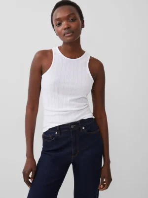 Tallie Textured Racer Tank Top<FRENCH CONNECTION Outlet