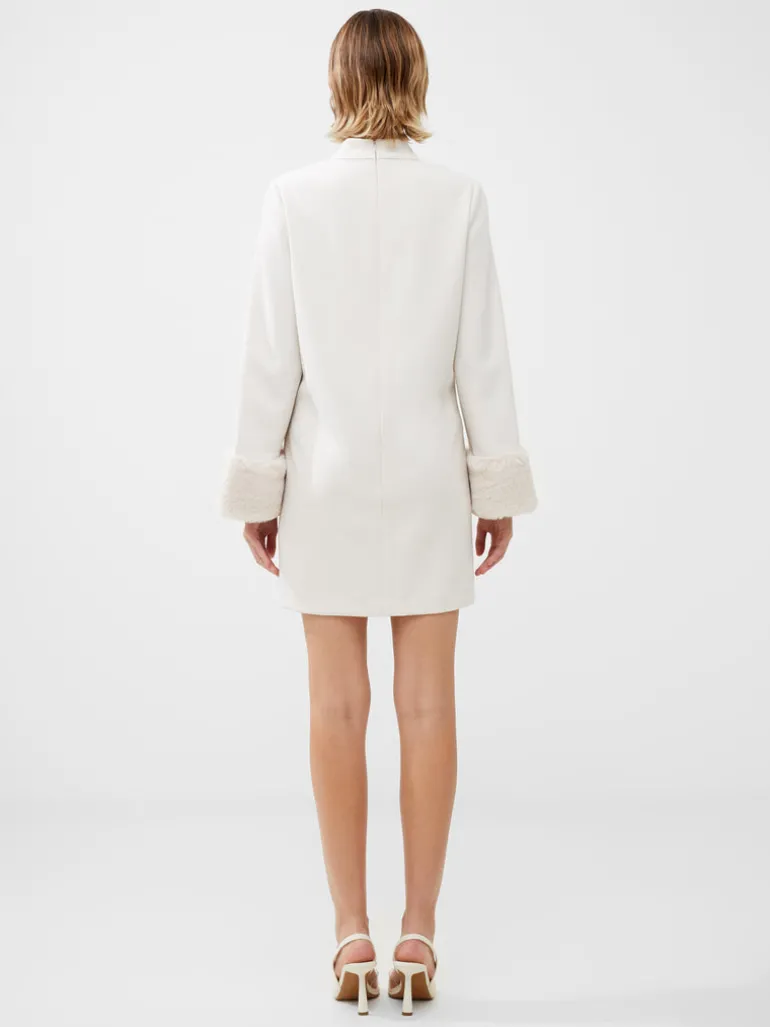 Whisper Ruth Faux Fur Trim Mini Dress<FRENCH CONNECTION Hot