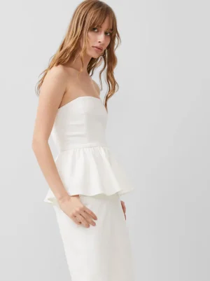 Whisper Strapless Peplum Top<FRENCH CONNECTION Best
